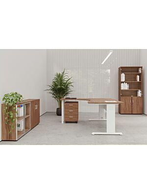 Bureau Compact HYDRA Droit - Noyer