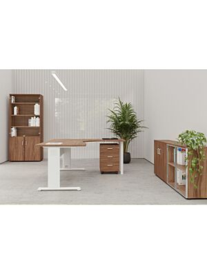 Bureau Compact HYDRA Gauche - Noyer