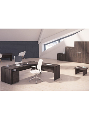 Bureau FIRST CLASS 180x80x75cm - Chêne Foncé