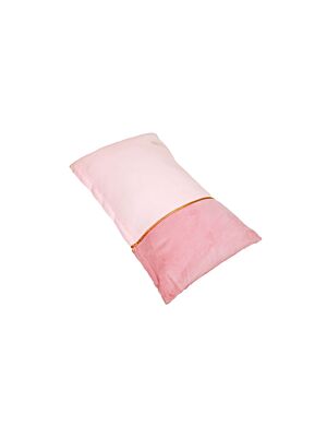 Coussin Bicolore Liseré Doré - Rose