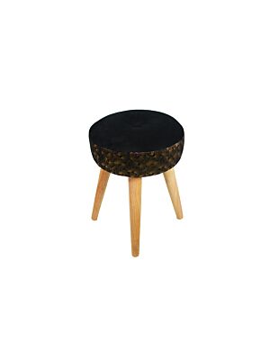 Tabouret ETHNIC - Noir / Doré