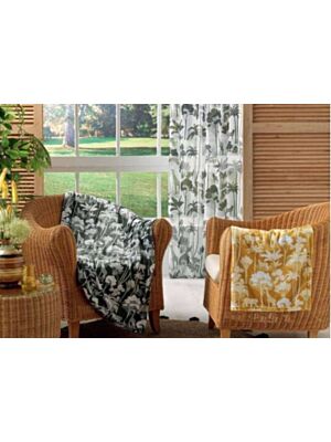 Plaid 125x150cm Imprime EQUATORIA JUNGLE - Kaki