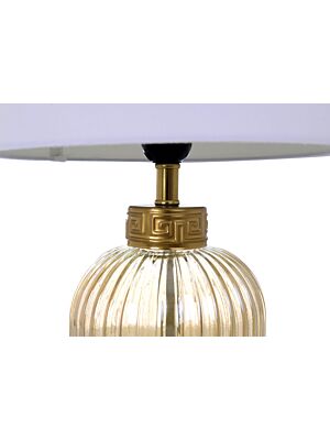 Lampe De Table En Verre 25x48cm - Ambre