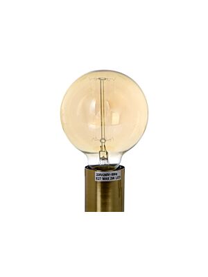 Lampe De Table En Métal 11x25cm Avec Ampoule - Gold