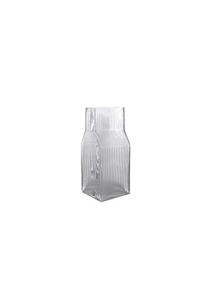 Vase En Verre 10x10x20.5cm - Blanc