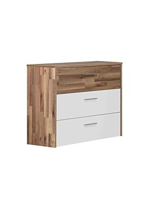 Commode MODERN WAY Chêne Marron et Blanc