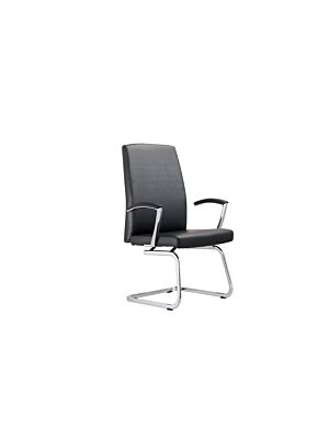 Fauteuil Visiteur SMOOTH Avec Base Fixe - Noir