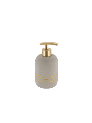 Distributeur à Savon STRIE GRES 400 ML - Beige / Or