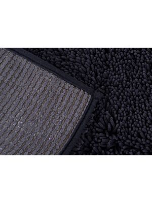 Tapis Microfibre Petite CHENILLE 50x80cm - Noir