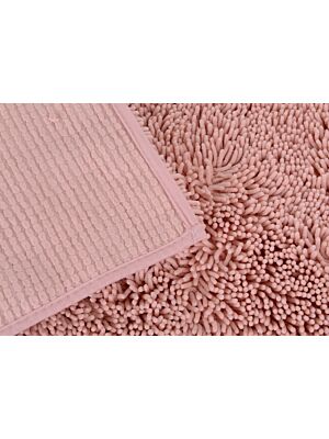 Tapis Microfibre Petite CHENILLE 50x80cm - Rose Poudre