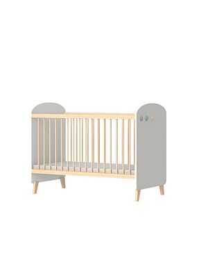 Lit Bébé COLETTE 60x120 cm - Gris / Beige