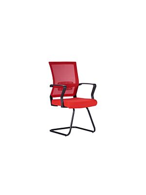 Fauteuil visiteur VIEW - Rouge