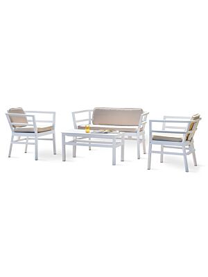 Set de Jardin CLICK-CLACK 4 Places - Blanc