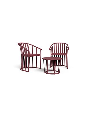 Set De Balcon RAFF Avec Fauteuils Et Table - Bordeaux