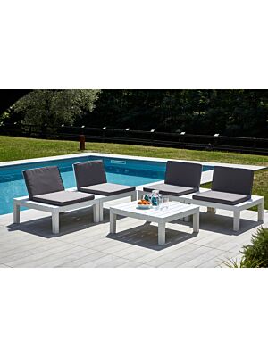 Set De Jardin Modulable API - Blanc / Gris