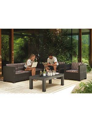 Set De Jardin DIVA Avec Table Basse - Graphite