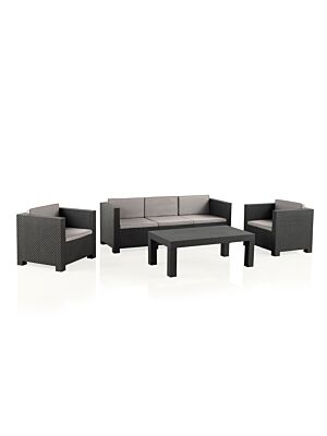 Set De Jardin DIVA Avec Table Basse - Graphite