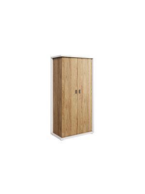 Armoire SIMI Avec 2 Portes - Blanc / Chêne