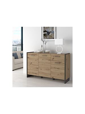 Commode FLASH Avec 3 Portes - Oak