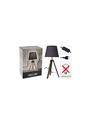 Lampe De Table Wooden Base 52cm- Marron