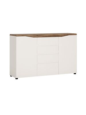 Commode TOLEDO - Chêne / Blanc