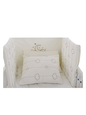 Parure De Lit Bébé LUNA ELEGANT 60x70cm - Blanc Crème