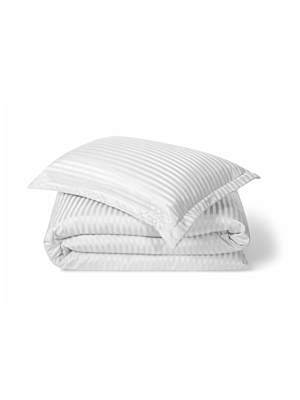 Pack Couette + Drap +  2 Taies D'oreiller Satiné - Blanc