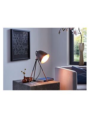 Table De Lampe CHESTER - Noir / Bronze