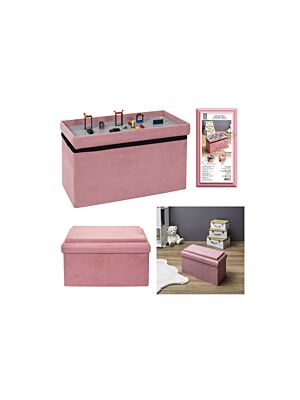 Coffre Banc Pliable Compatible BRIQUE - Rose