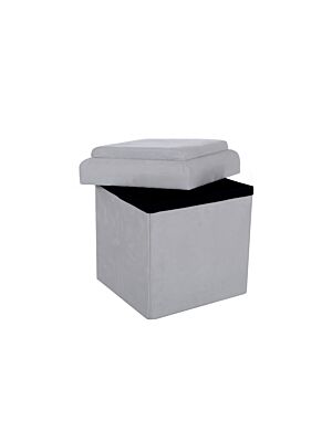 Coffre Pouf Pliable Compatible BRIQUE - Gris