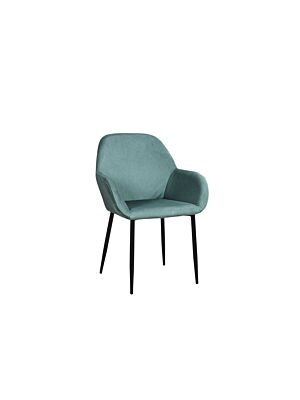 Fauteuil GIULIA En Velours Côtèle 59x44,5x84cm - Bleu