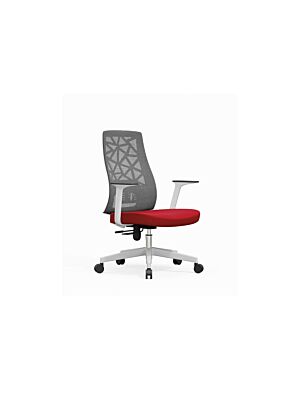 Fauteuil Sénateur BEIRUT - Gris / Rouge