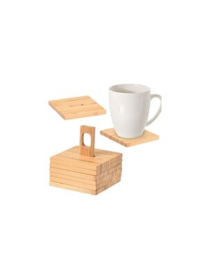 Set de 6 Sous Verre En Bambou - Beige