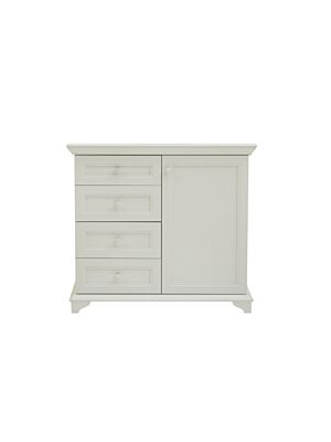 Commode SECRET GARDEN 1 Porte + 4 Tiroirs - Blanc