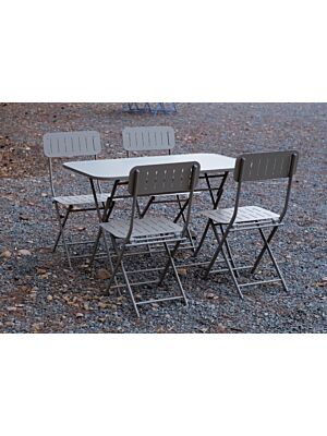 Set PIPA Avec 4 Chaises + Table - Taupe