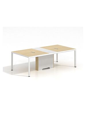 Table De Réunion TWENTY-NINE 240x120x75cm - Erable / Blanc