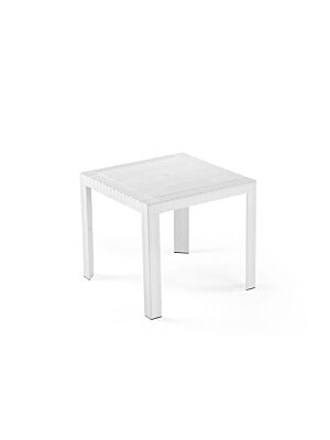 Set Table Carrée  SATURNO + 4 Chaises - Blanc