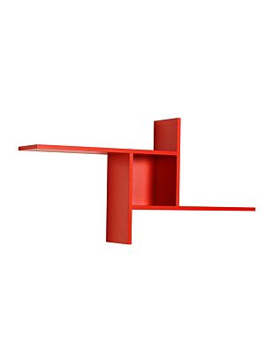 Étagère Murale Avec Niche ZIGZAG - Rouge