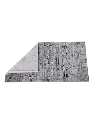 Tapis ROYAL 80x150cm Aux Motifs Artisanaux - Gris