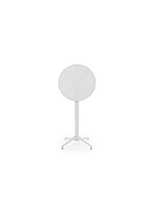 Table Haute MOON Ronde Pliable - Blanc