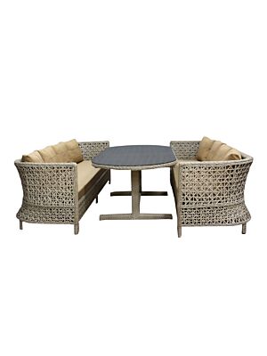 Set LAGODYA Avec Table Haute - Beige