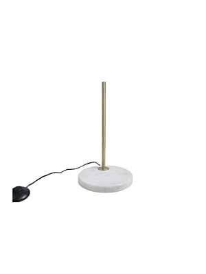 Lampadaire En Métal 146cm - Blanc / Doré