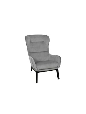 Fauteuil Velours Côtelé ROMA - Gris Foncé