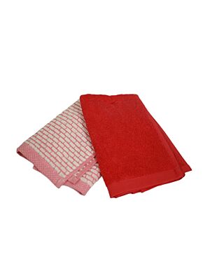 Packs De 2 Torchons 50X50cm - Rouge