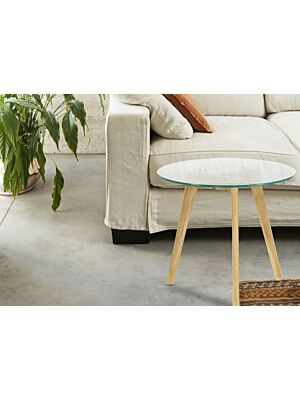 Table Basse En Verre - Beige