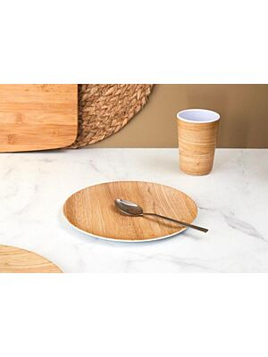 Assiette Motif Bambou - Beige