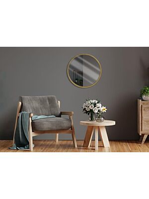 Miroir Rond 30cm - Doré