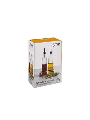 Set De 2 Bouteilles de Vinaigre & Huile - Transparent