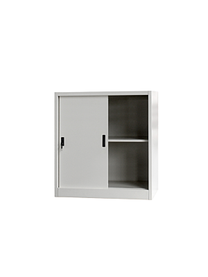 Armoire STEEL 85x40x90cm - Gris/Blanc  