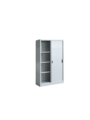 Armoire STEEL 85x40x150cm - Gris/Blanc  